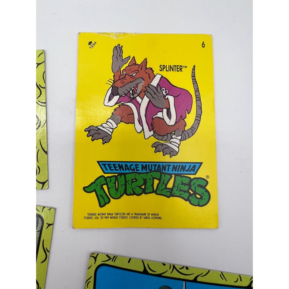 1989 Topps Teenage Mutant Ninja Turtles Trading Cards Lot of 11 Splinter Sticker - Picture 5 of 9